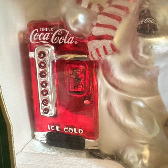 Coca-Cola Table Top Collection 1998 Polar Bear & Vending Machine Ornament Mercur - Picture 3 of 8